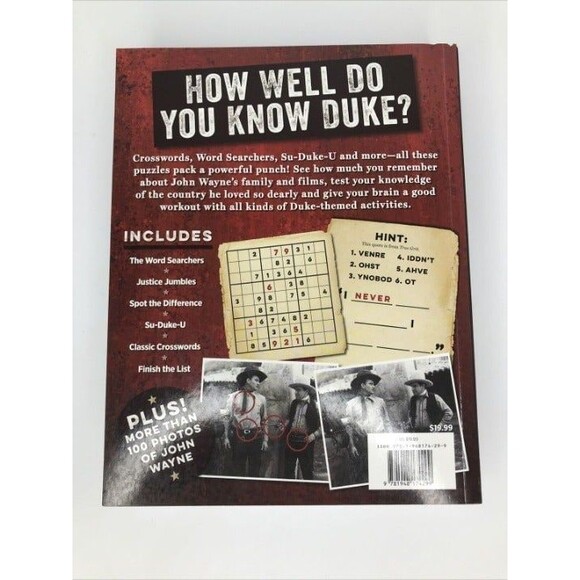 The John Wayne Complete Puzzle Collection-Crosswords,Word Searches,Trivia & MORE - Picture 3 of 6